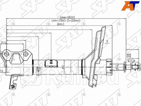 Стойка задняя toyota harrier lexus rx300 330 350 kluger highlander 03- 4wd lh SAT ST-48540-49215  для Разные, SAT, ST-48540-49215