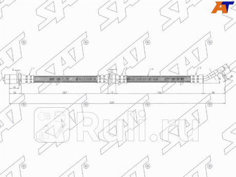 Шланг тормозной передний (таиланд) subaru impreza forester wrx sti 96- rh SAT ST-26550-FA040  для Разные, SAT, ST-26550-FA040