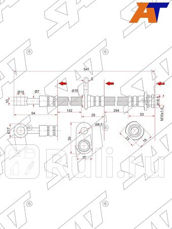 Шланг тормозной передний (таиланд) suzuki escudo grand vitara 05- lh SAT ST-51550-65J00  для Разные, SAT, ST-51550-65J00