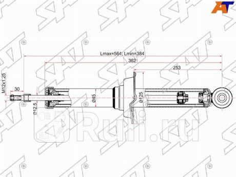 Стойка задняя toyota mark cresta chaser crown majesta 92-01 lh=rh SAT ST-48530-29246  для Разные, SAT, ST-48530-29246