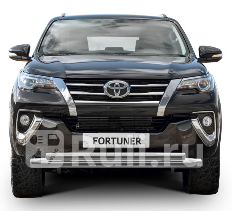 R.5720.001 - Защита переднего бампера d76+d57 (RIVAL) Toyota Fortuner (2017-2021) для Toyota Fortuner (2015-2021), RIVAL, R.5720.001