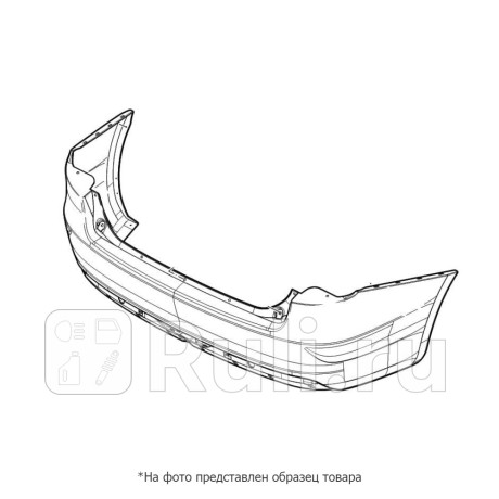 69B196 - Бампер задний (Polcar) Skoda Rapid (2012-2020) для Skoda Rapid (2012-2020), Polcar, 69B196