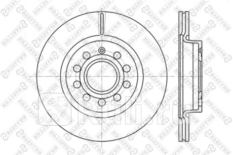 Диск тормозной передний audi a3, skoda octavia, vw golf 1.4-2.0tdi 03- STELLOX 6020-4787V-SX  для Разные, STELLOX, 6020-4787V-SX