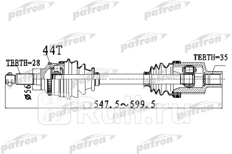 Полуось прав ford: escape 01-08   mazda: tribute 01-08   mercury: mariner 05-08 PATRON PDS2919  для Разные, PATRON, PDS2919