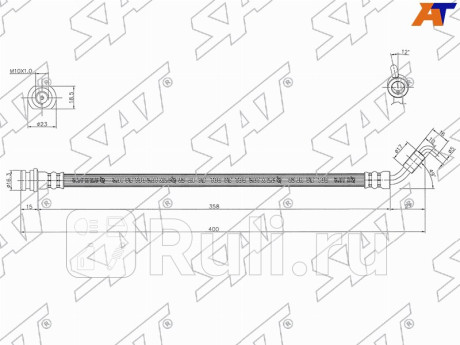 Шланг тормозной задний (таиланд) suzuki grand vitara ii 05-16 lh SAT ST-32-0010  для Разные, SAT, ST-32-0010