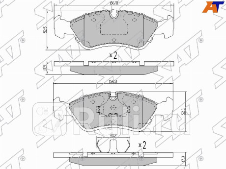 Колодки тормозные перед daewoo espero 91-99 lanos 97- nexia 95-97 opel astra f 92-98 SAT ST-93192637  для Разные, SAT, ST-93192637