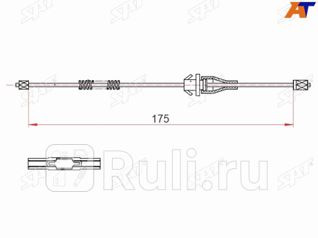 Трос ручника левый/правый mazda demio dy 03-07/ford fusion 02- SAT ST-D350-44-430  для Разные, SAT, ST-D350-44-430