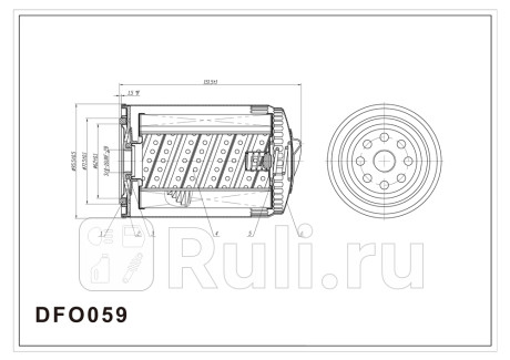 Фильтр масляный multicar; linde; still; zremb gliwice; aro; audi; seat; volkswagen; volvo DOUBLE FORCE DFO059  для Разные, DOUBLE FORCE, DFO059