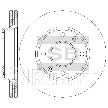 SD1016 - Диск тормозной передний (HI-Q) Hyundai Matrix (2008-2010) для Hyundai Matrix (2008-2010), HI-Q, SD1016