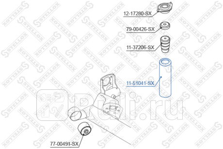 Пыльник амортизатора заднего hyundai getz 02-, kia picanto 04- STELLOX 11-51041-SX  для Разные, STELLOX, 11-51041-SX