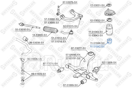 Отбойник амортизатора заднего hyundai getz 02- STELLOX 11-51042-SX  для Разные, STELLOX, 11-51042-SX