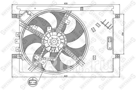 Вентилятор охлаждения opel corsa c 1.0i 1.8i 00-06 STELLOX 29-99118-SX  для Разные, STELLOX, 29-99118-SX