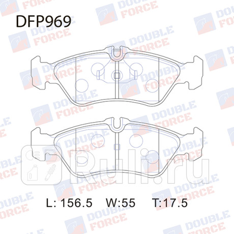 Колодки тормозные дисковые передние (f) saab 9000 85-98 DOUBLE FORCE DFP969  для Разные, DOUBLE FORCE, DFP969