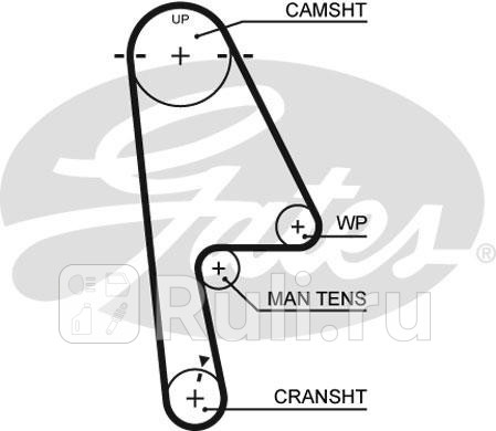 K025529XS - Комплект грм (GATES) Honda Civic седан (2001-2005) для Honda Civic ES седан (2001-2005), GATES, K025529XS