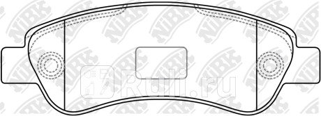 PN0475 - Колодки тормозные дисковые задние (NIBK) Fiat Ducato 290 (2014-2020) для Fiat Ducato 290 (2014-2020), NIBK, PN0475