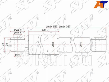 Амортизатор задний kia bongo iii hyundai porter 4wd 04- lh=rh SAT ST-55300-4E400  для Разные, SAT, ST-55300-4E400