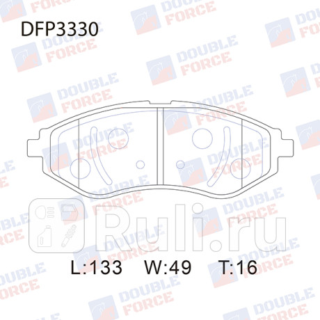 Колодки тормозные дисковые передние (f) daewoo kalos aveo gentra DOUBLE FORCE DFP3330  для Разные, DOUBLE FORCE, DFP3330