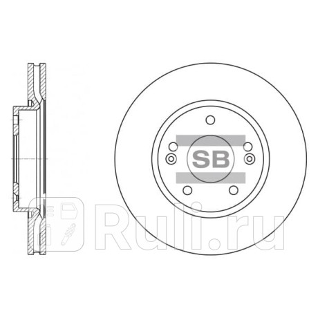 SD1036 - Диск тормозной передний (HI-Q) Hyundai Sonata 7 (2014-2019) для Hyundai Sonata 7 (2014-2019), HI-Q, SD1036