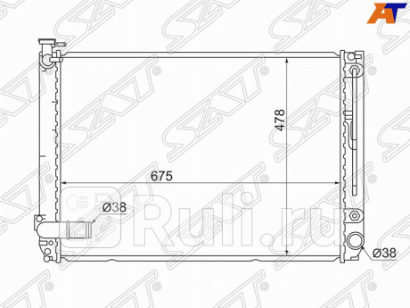 TY0003-2GR - Радиатор охлаждения (SAT) Toyota Harrier U30 (2003-2013) для Toyota Harrier XU30 (2003-2013), SAT, TY0003-2GR