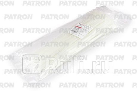Комплект пластиковых хомутов 3.6 х 300 мм, 100 шт, нейлон, белые PATRON P36300W  для Разные, PATRON, P36300W