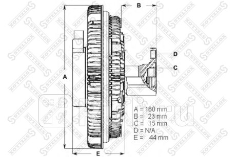 Муфта вентилятора! mb w463 3.0-3.2 m103/m104 90- STELLOX 30-00411-SX  для Разные, STELLOX, 30-00411-SX