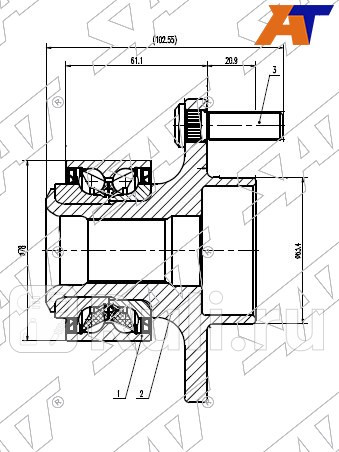 Ступичный узел перед ford c-max focus ii 03- SAT ST-1471854  для Разные, SAT, ST-1471854